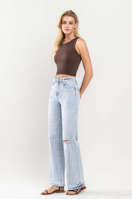 90s Vintage Super High Rise Flare Jeans