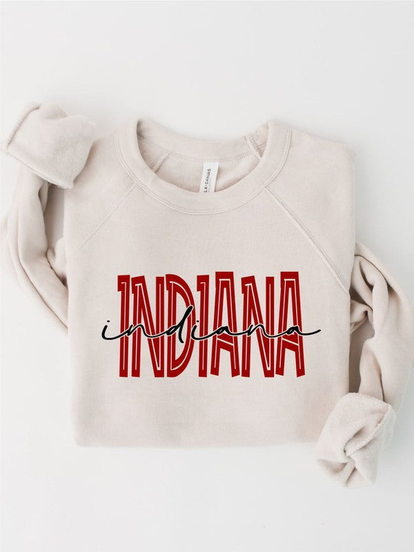 2 Color Cursive Indiana Premium Crew Sweatshirt - Plus Size – Dragonfly ...