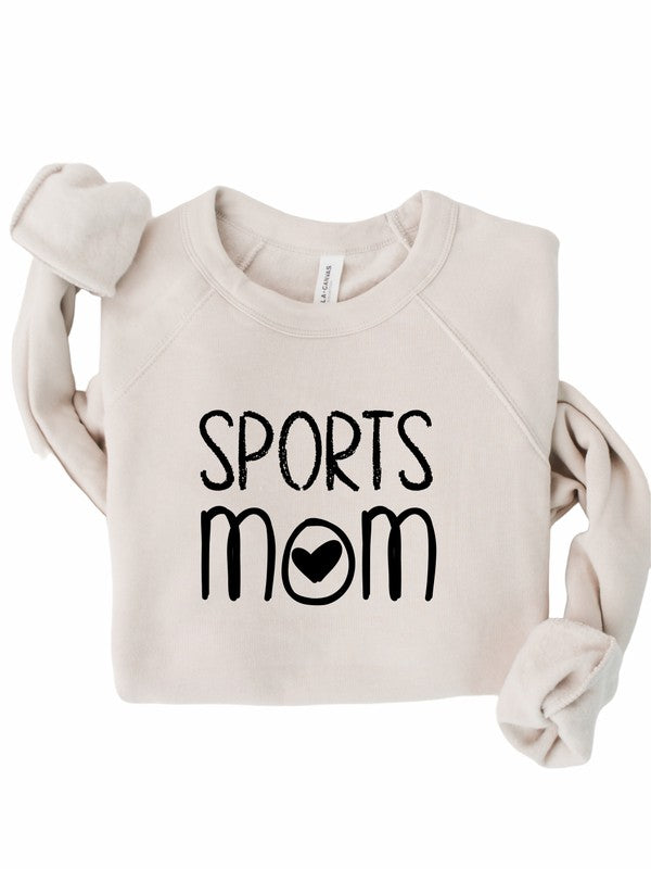 Sports Mom Heart Premium Bella Canvas Sweatshirt