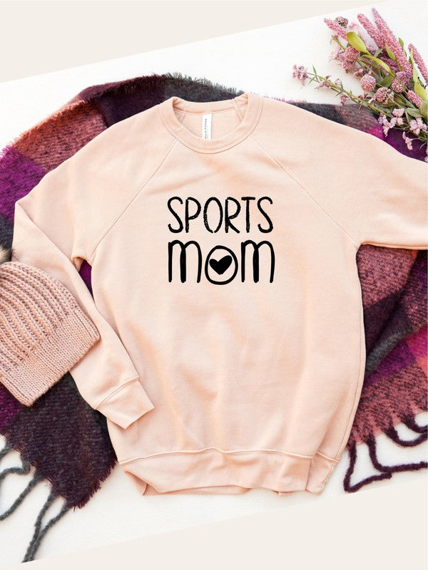 Sports Mom Heart Premium Bella Canvas Sweatshirt