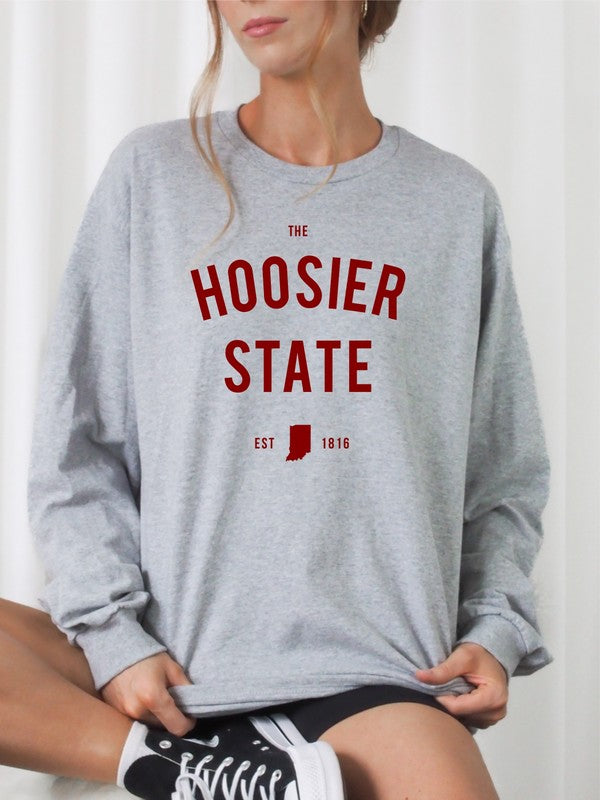 Plus Size - The Hoosier State Indiana Cozy Sweatshirt