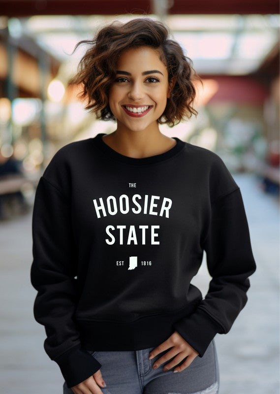 Plus Size - The Hoosier State Indiana Cozy Sweatshirt